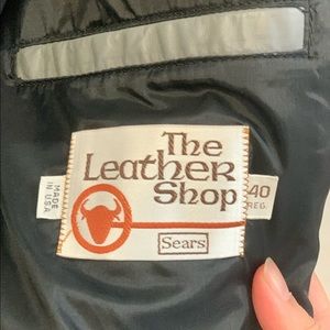 Vintage gray men’s leather jacket